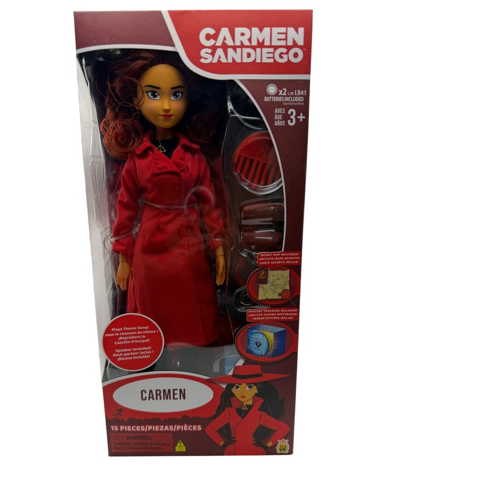 The Loyal Subjects Carmen Sandiego Doll Red Netflix Series 15 Piece Talking Toy